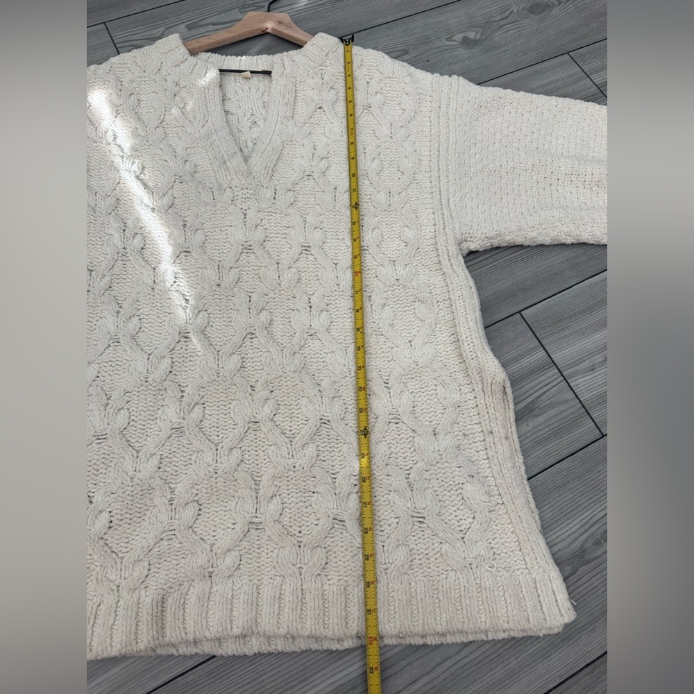 ANTHROPOLOGIE MOTH Oversized Chunky Knit V-Neck Sweater/Tunic/Top Size XS/S - Picture 8 of 8